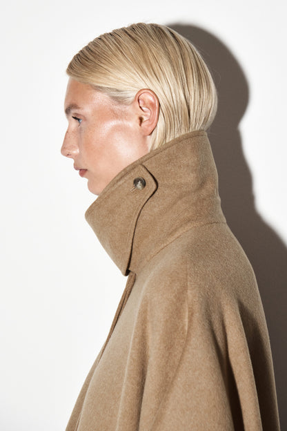 Longline Double-Faced Wool Cape