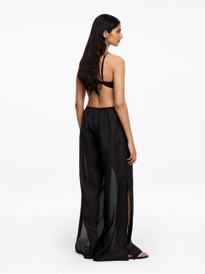 Ramie Drawstring Trousers