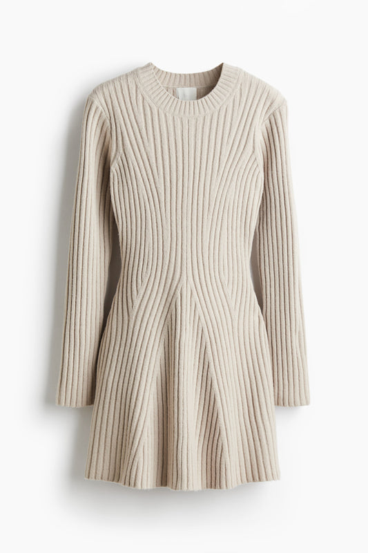 Rib-knit dress