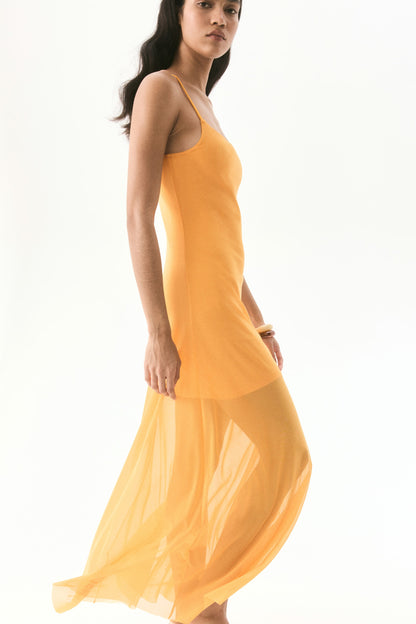Strappy mesh dress