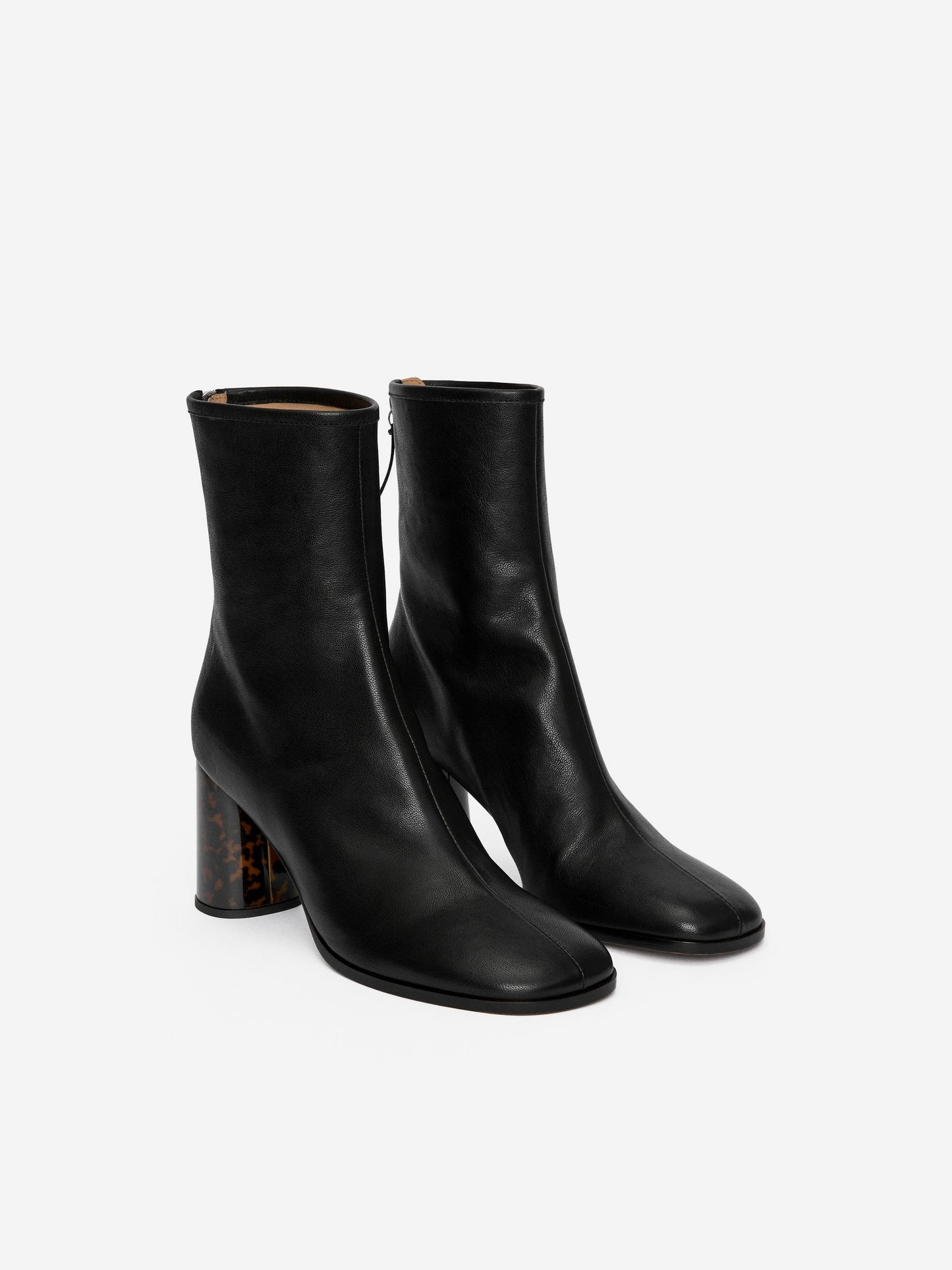 Tortoise-Heel Sock Boots