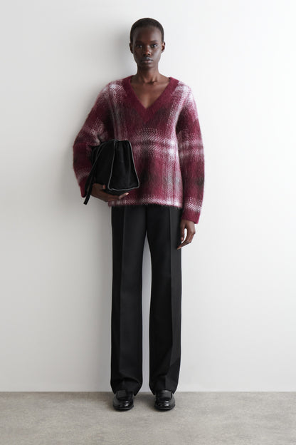 Checked Alpaca-Blend Jumper