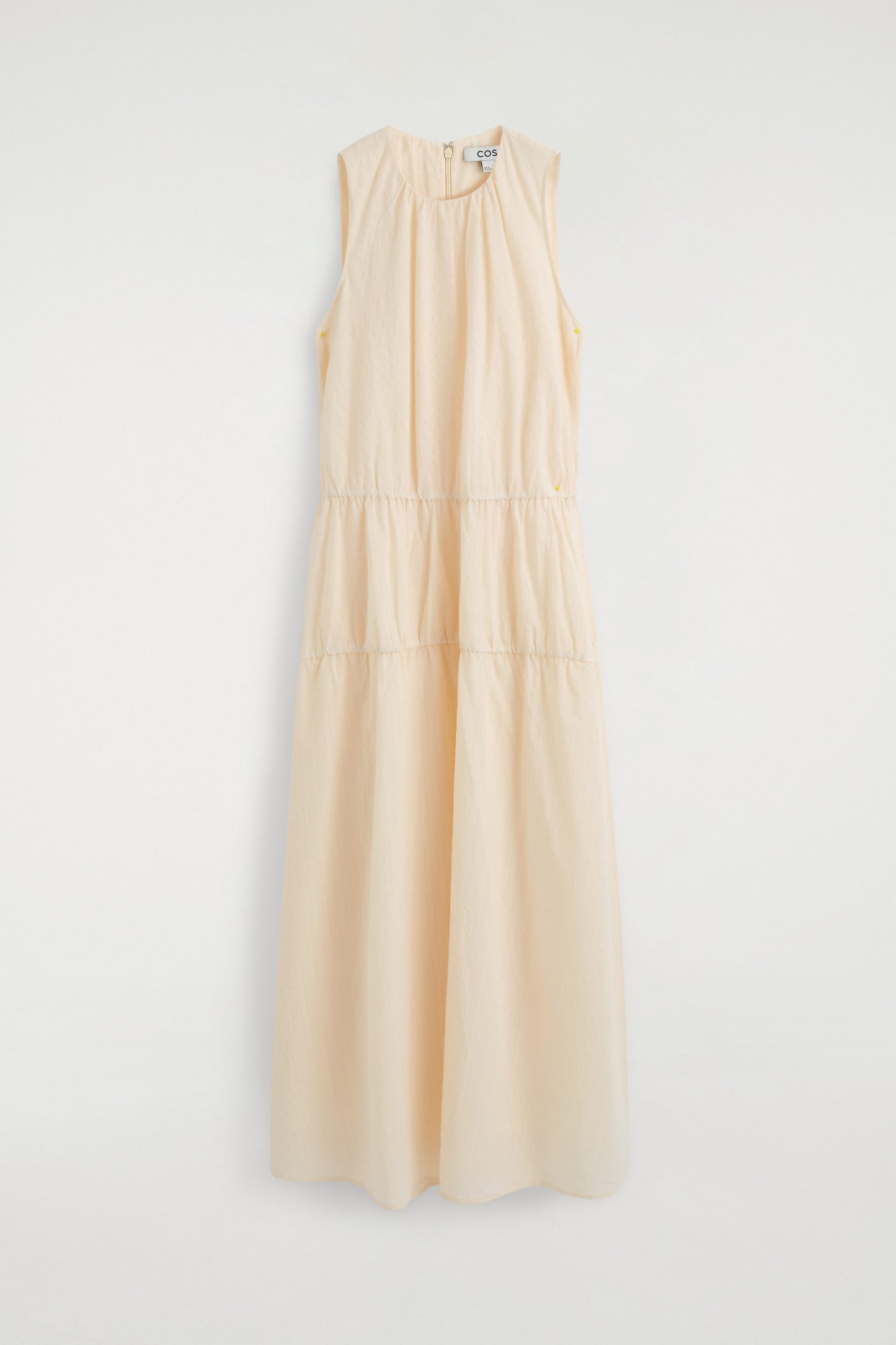 Gathered Tiered Cotton Maxi Dress