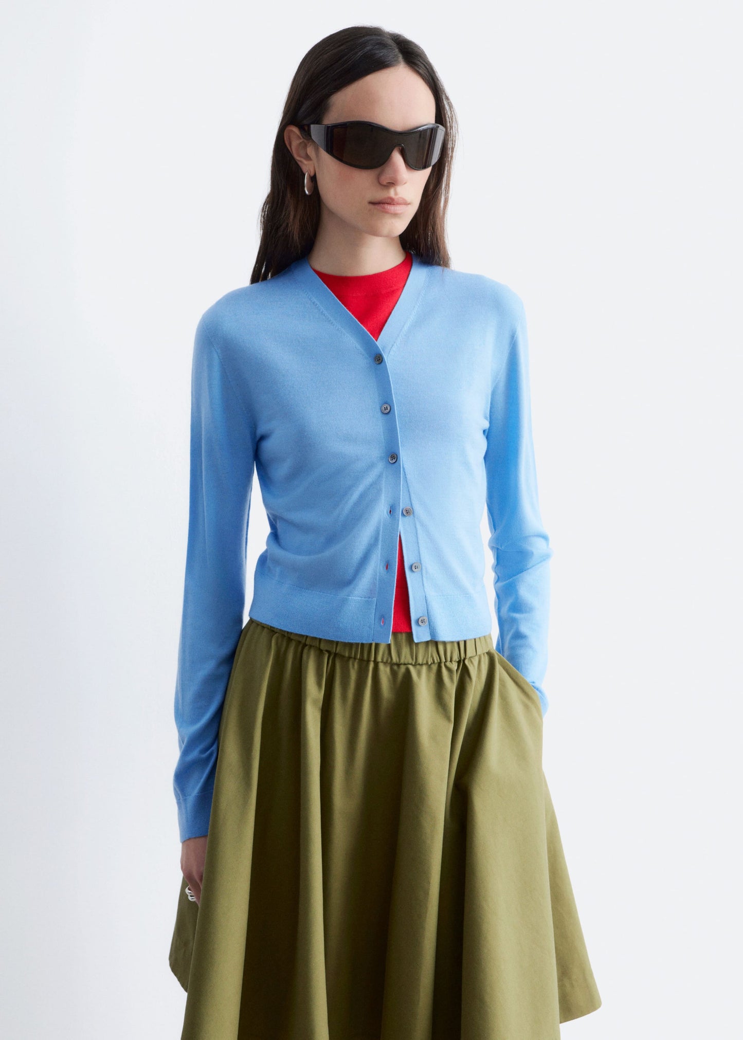 Cropped Cashmere Cardigan