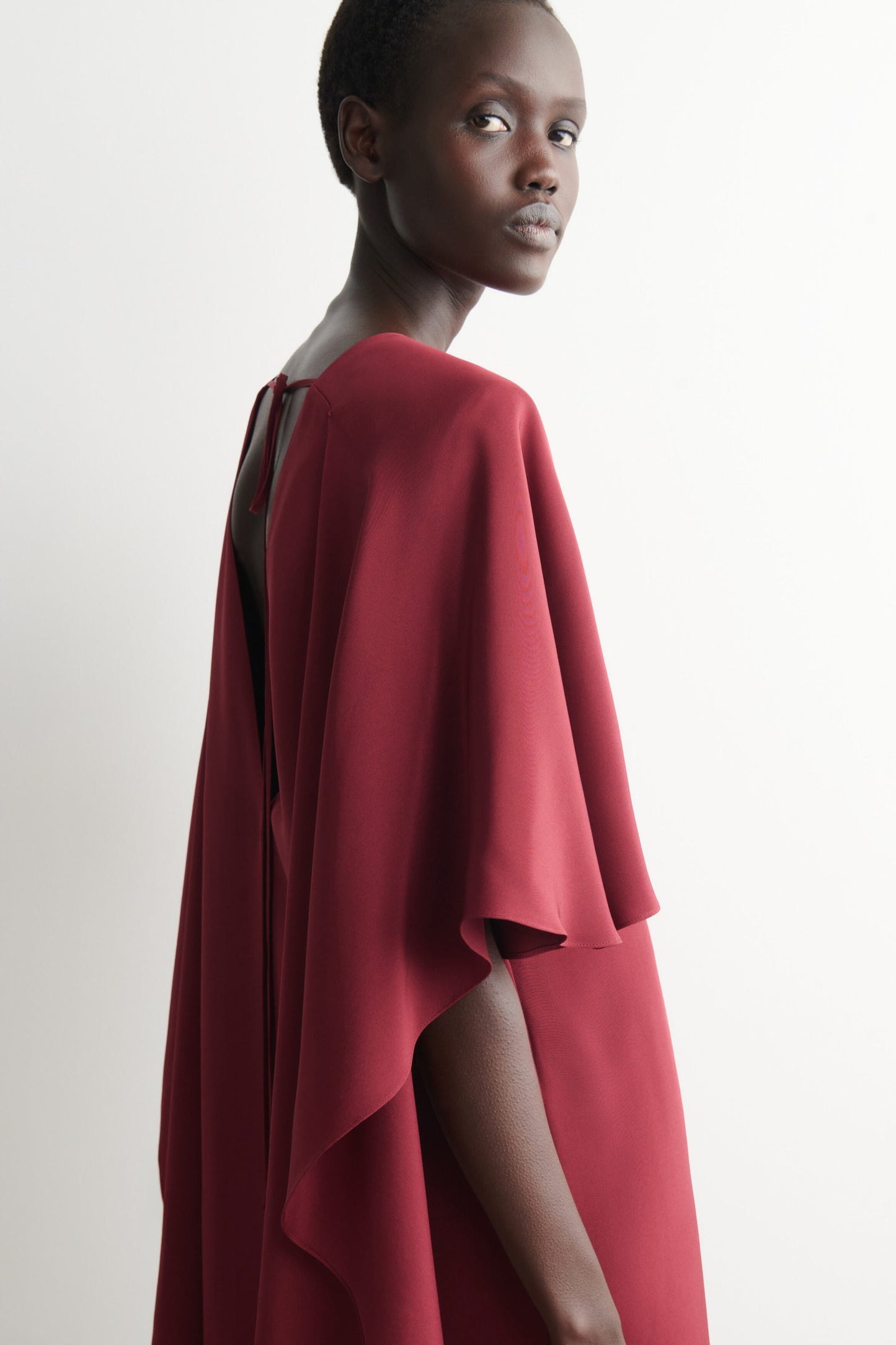 Draped Silk Mini Dress