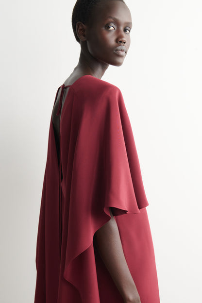 Draped Silk Mini Dress