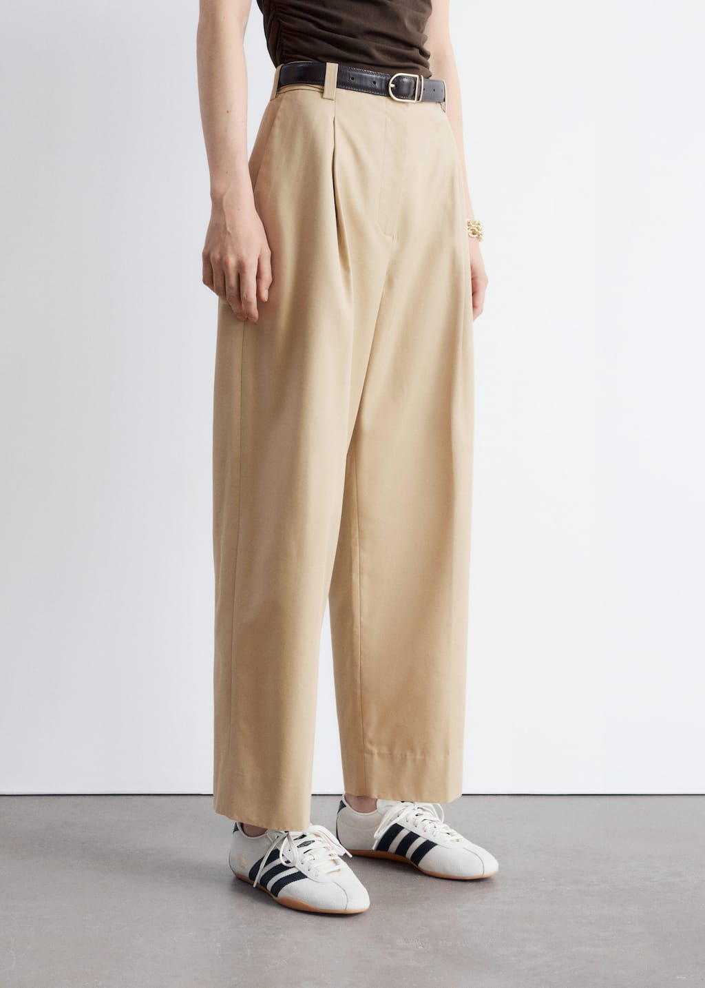 Tapered Press-Crease Trousers
