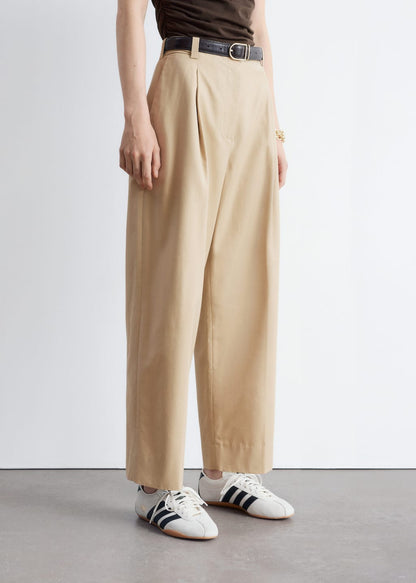 Tapered Press-Crease Trousers