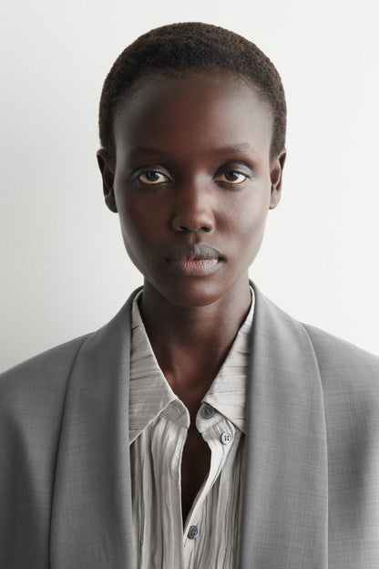 Shawl-Collar Wool Blazer