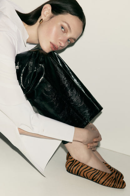 Leather ballet flats