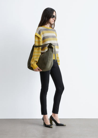 Striped Panel Knit Jumper