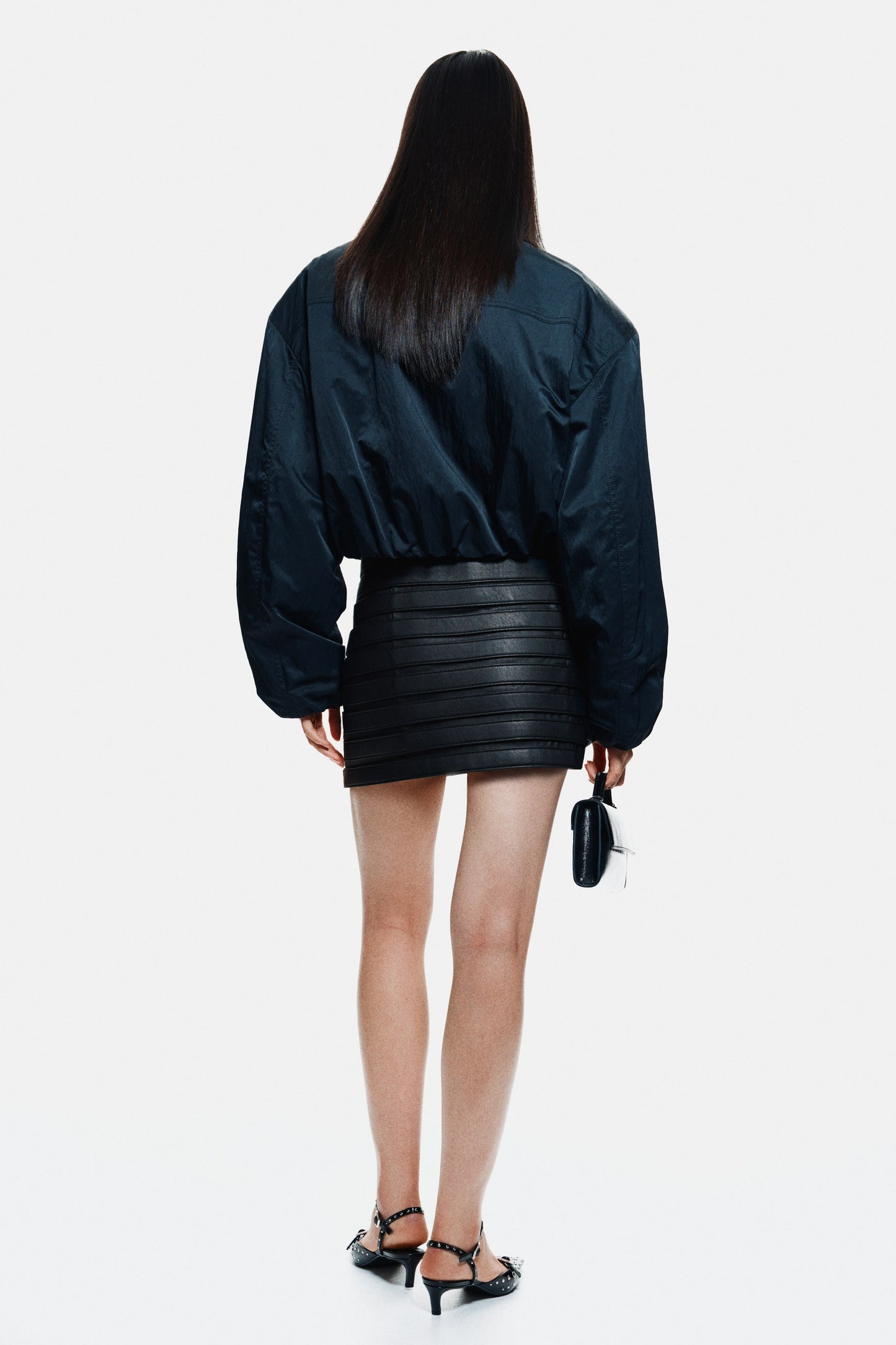 Belt-detail mini skirt