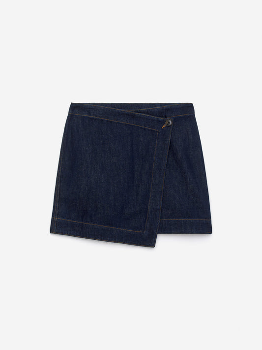Denim Wrap Skirt