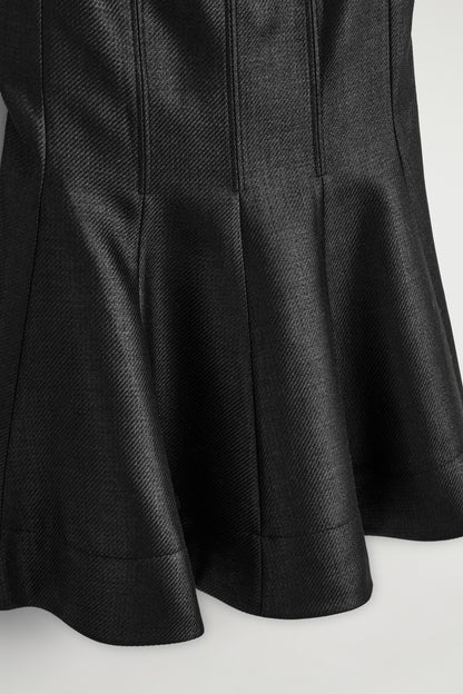 Metallic Wool-Blend Mini Dress
