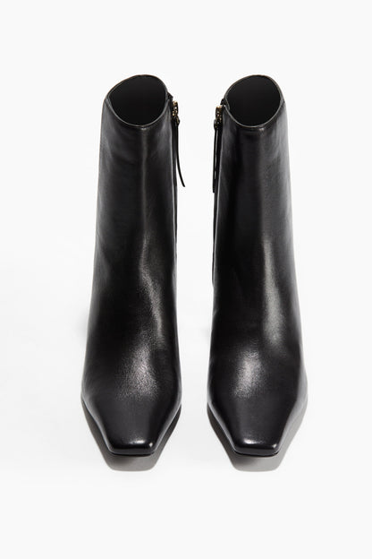 Heeled leather boots