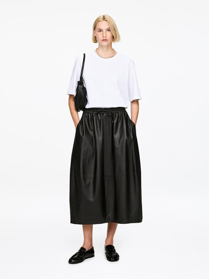 Barrel Leather Skirt