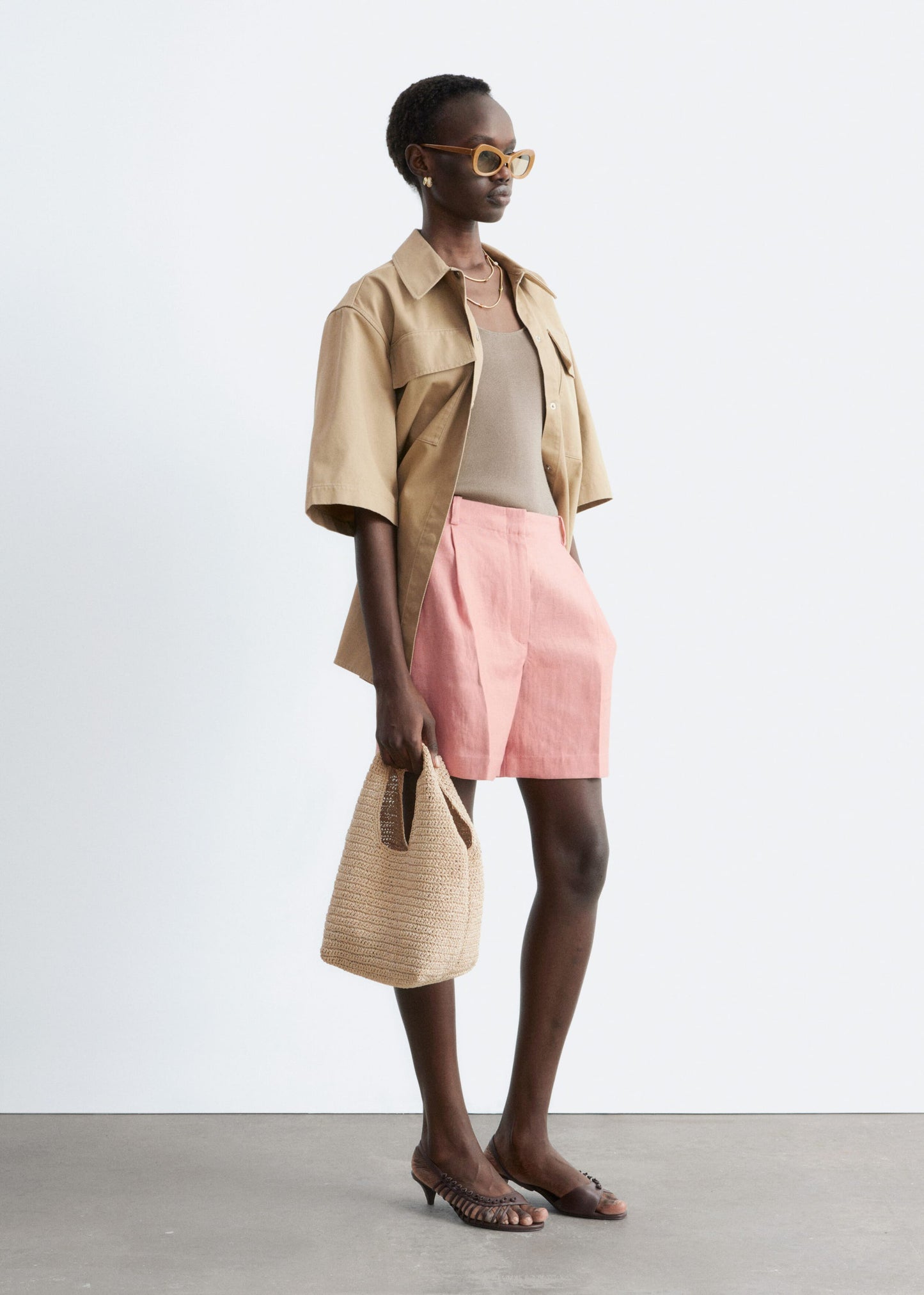 Tailored Linen Shorts