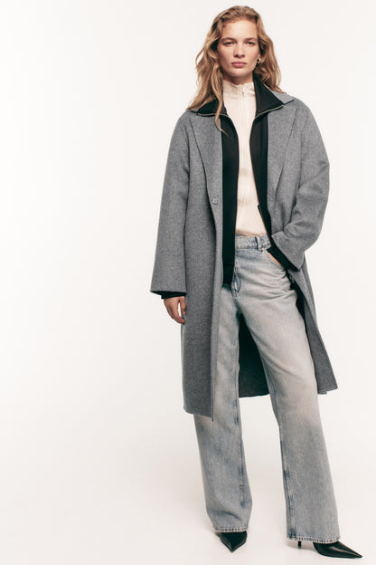 Handmade wool-blend coat