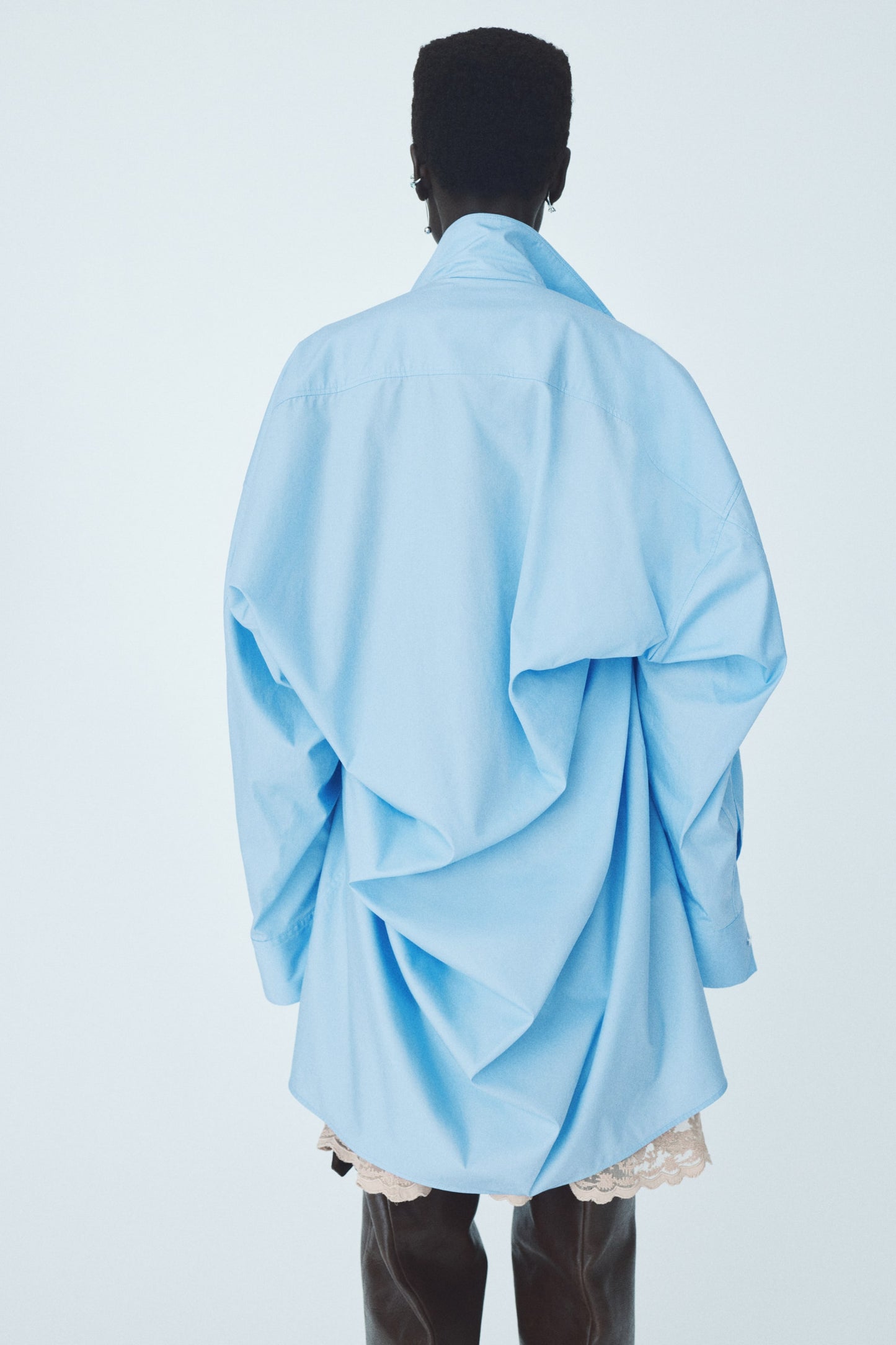 Oversized poplin shirt
