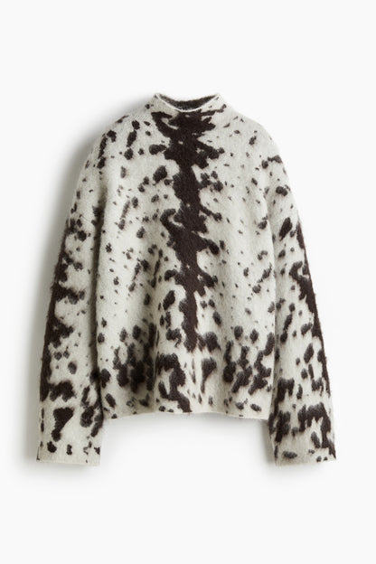 Mohair-blend turtleneck jumper