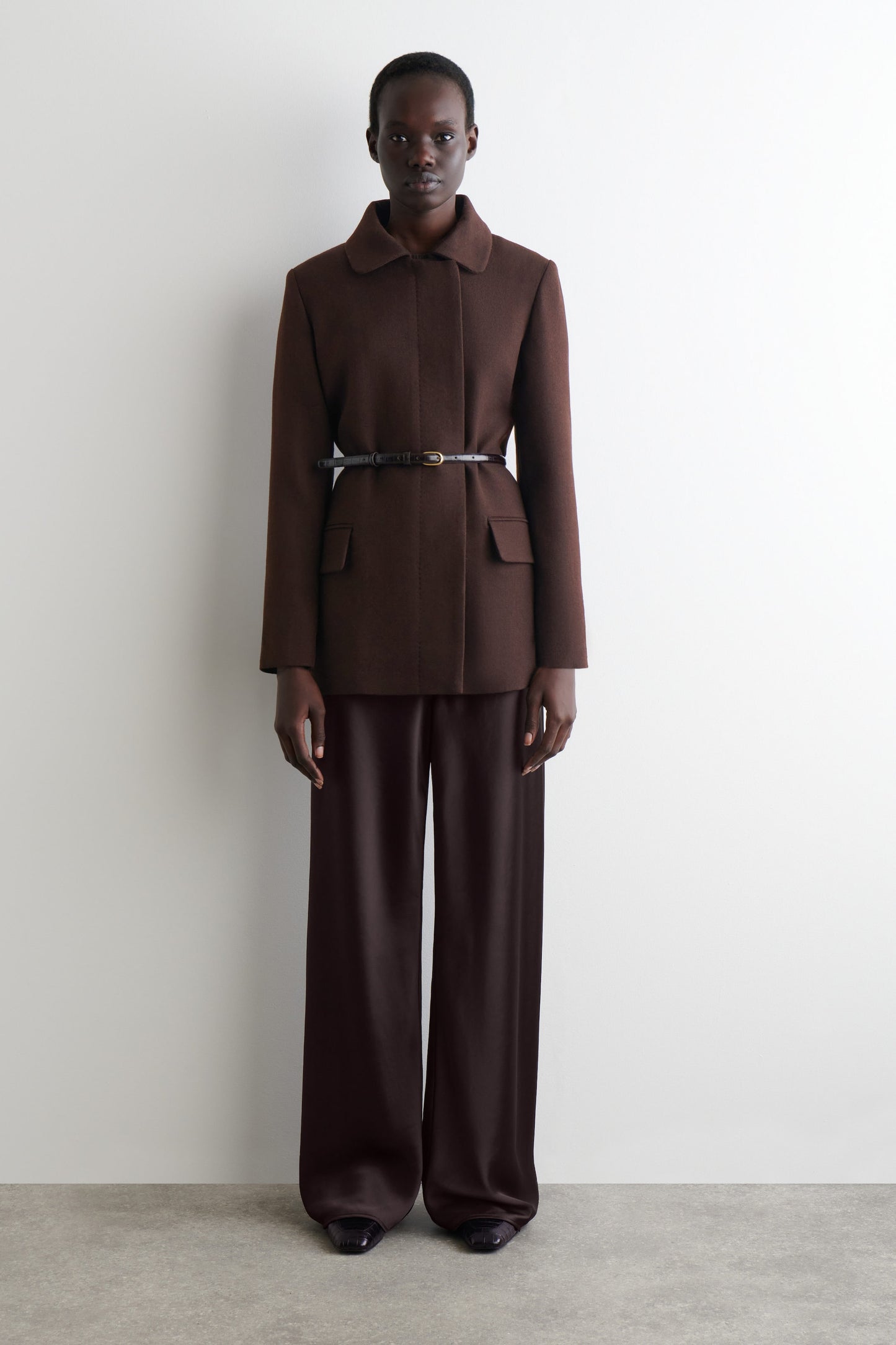 Satin Wide-Leg Trousers