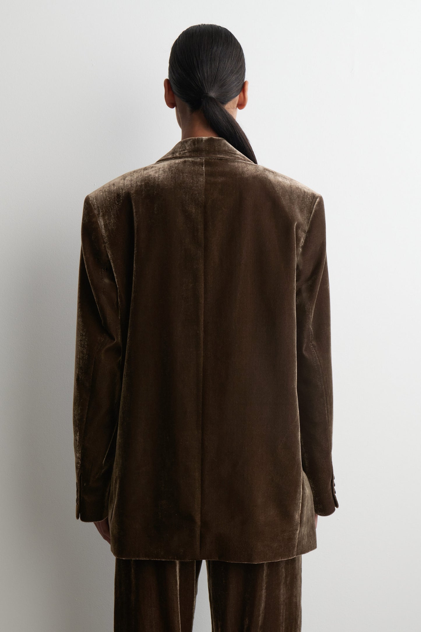 Single-Breasted Velvet Blazer