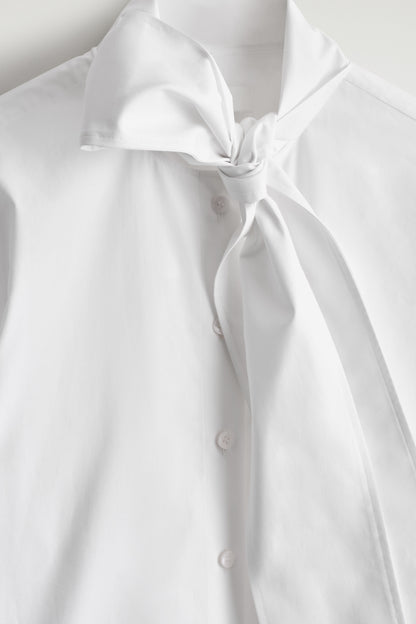 Bow-Detail Cotton Blouse