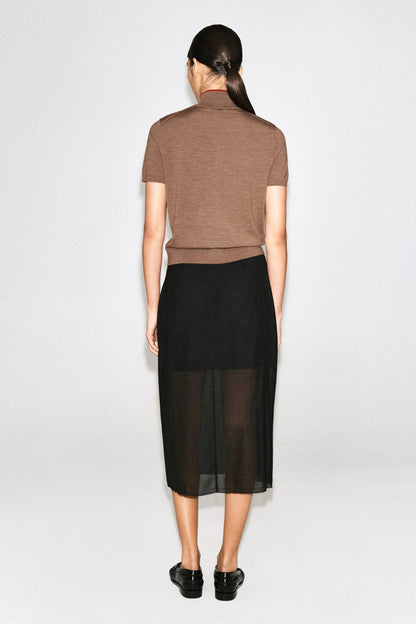 Merino Wool High-Neck Top