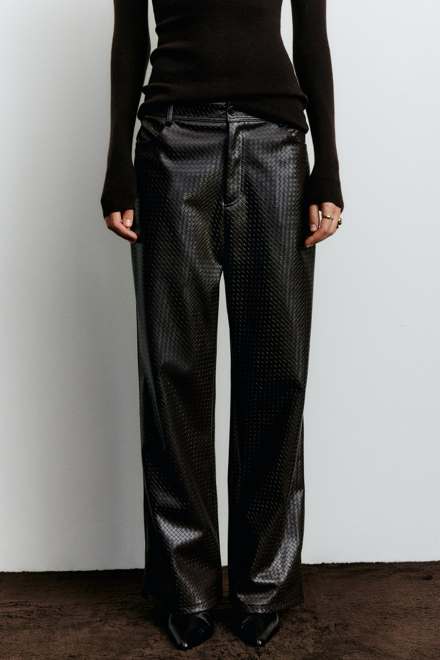 Coated trousers