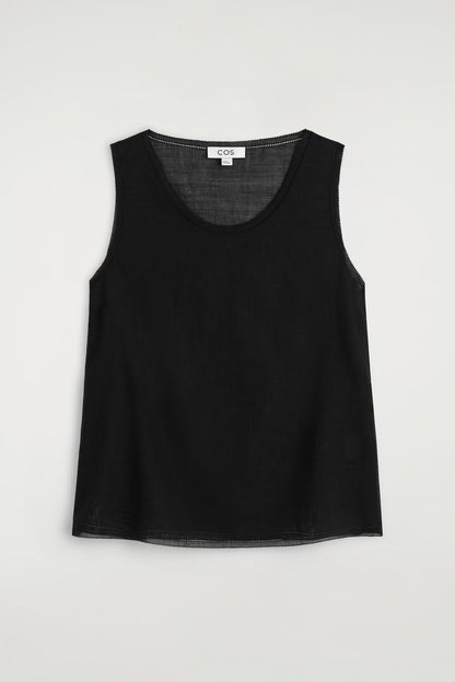 Semi-Sheer Layered Wool Top