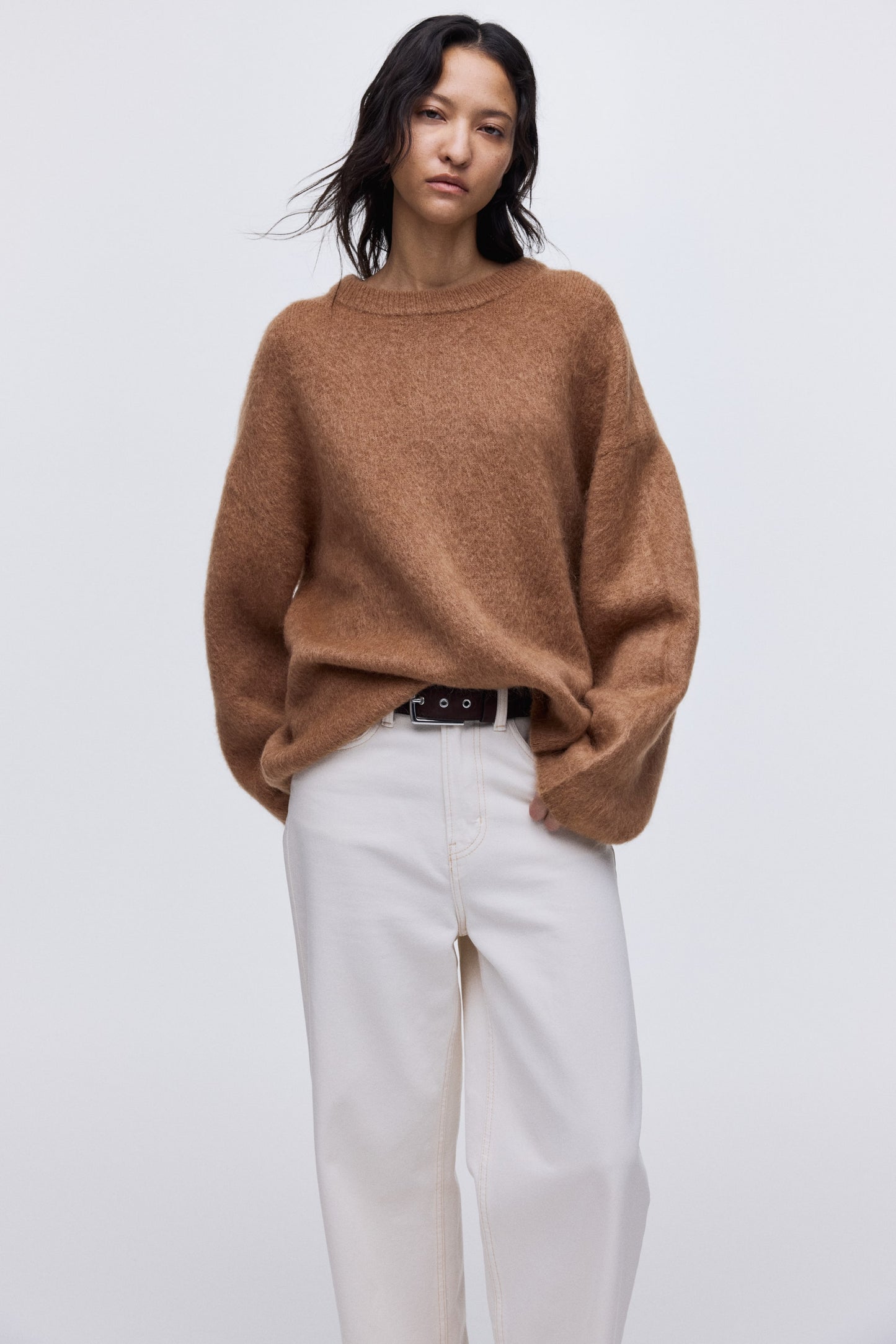 Oversized mohair-blend jumper