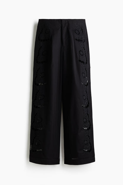 Broderie anglaise trousers