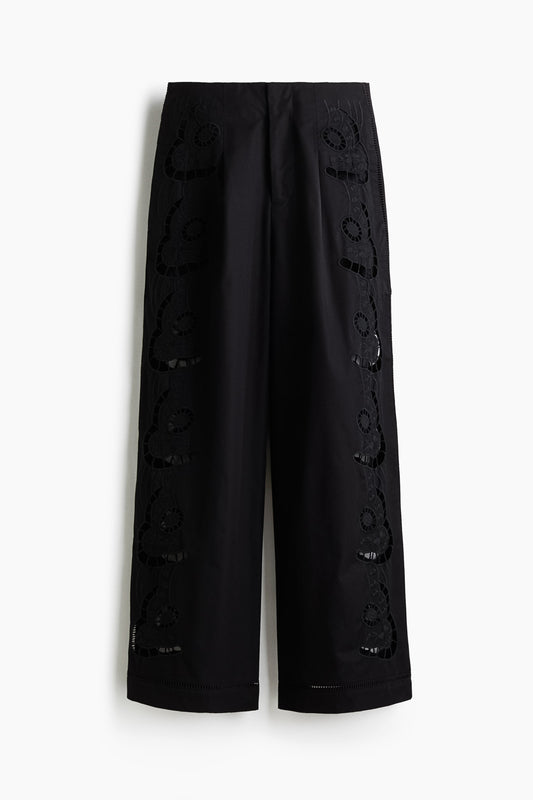 Broderie anglaise trousers