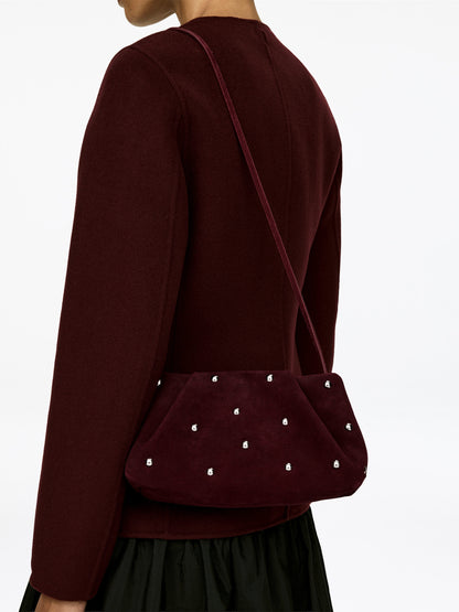 Studded Suede Clutch