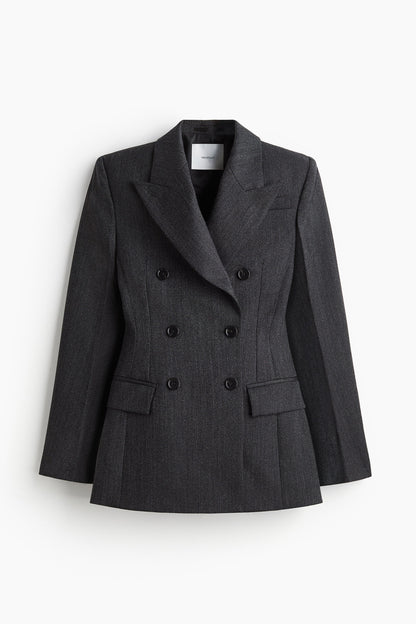 Double-breasted wool blazer