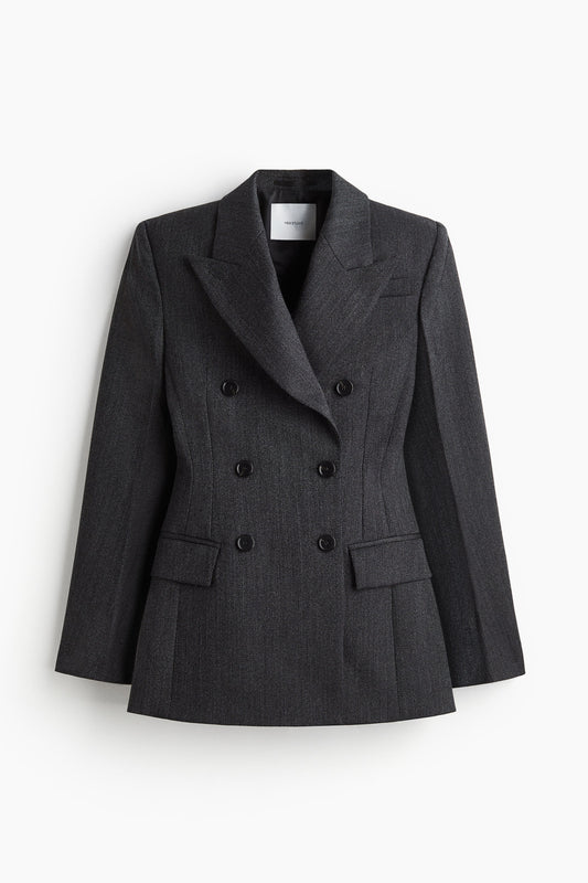 Double-breasted wool blazer