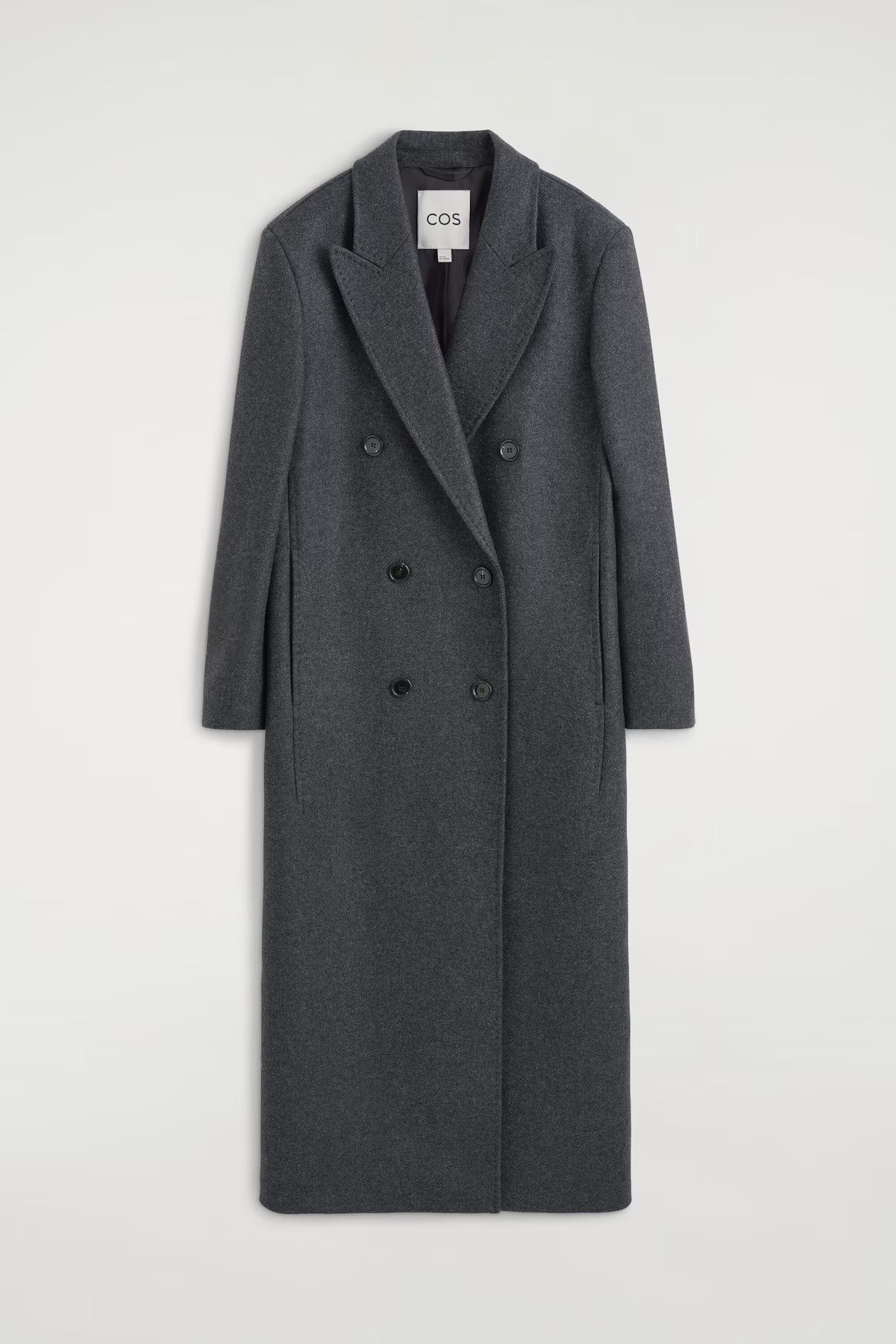 Tailored Wool-Blend Double-Breasted Coat