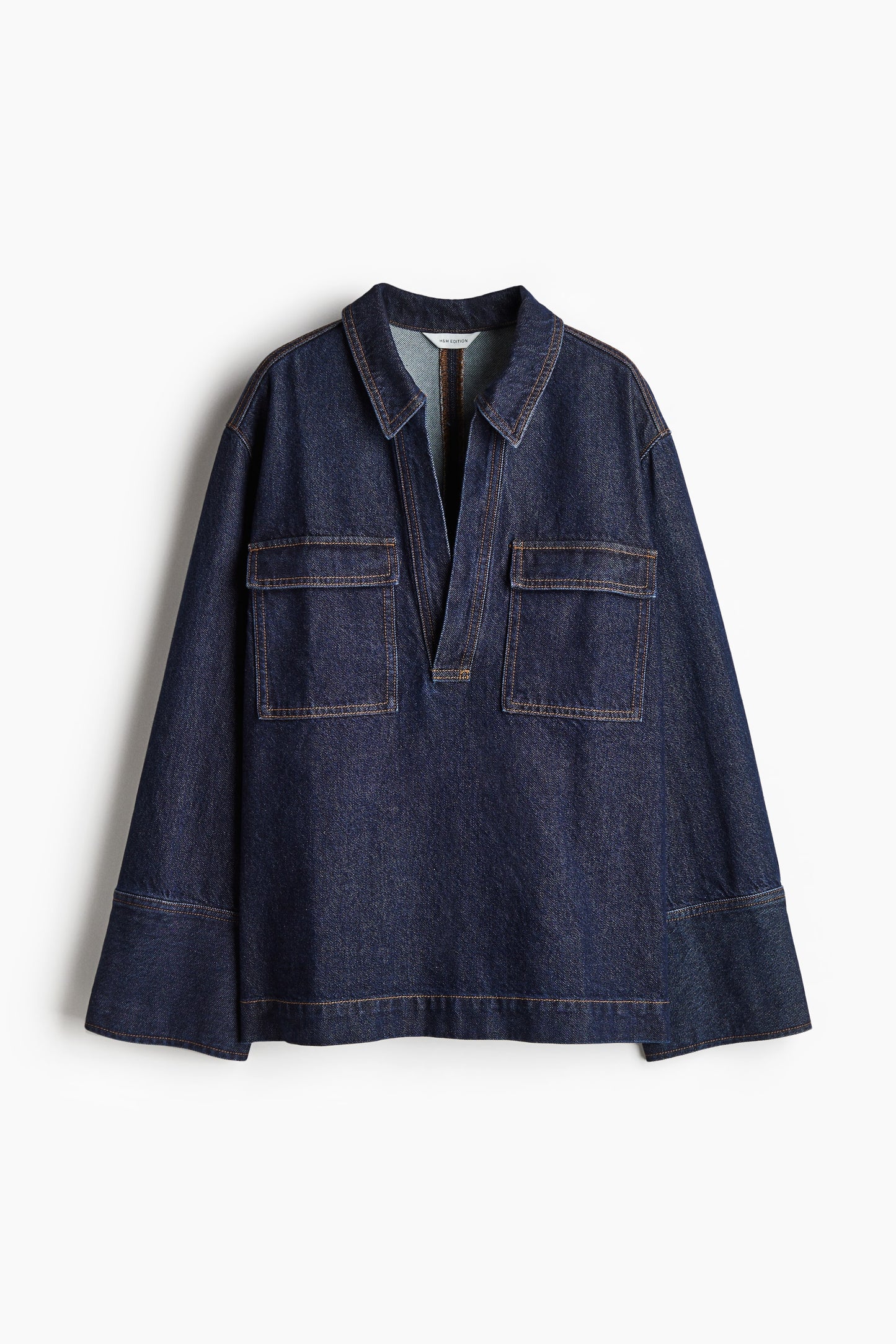 Denim popover shirt