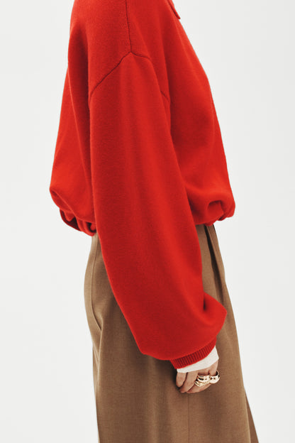 Oversized zip-through cardigan