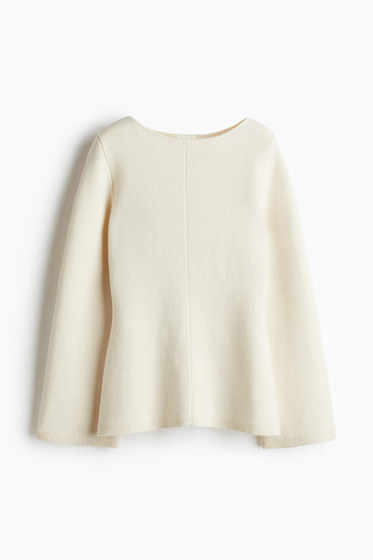 Wool peplum top