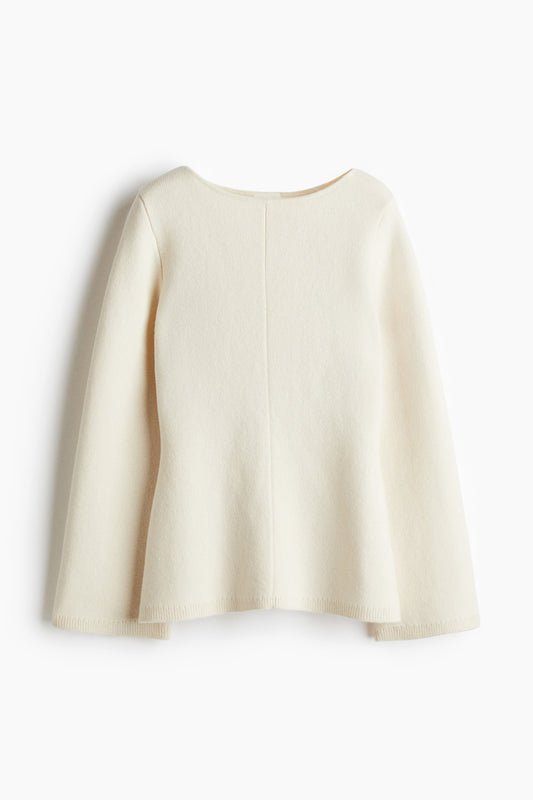 Wool peplum top