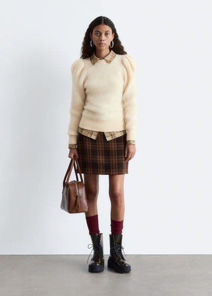 Mohair-Blend Puff-Sleeve Jumper