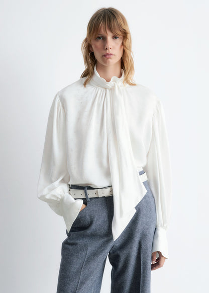 Bow-Collar Blouse