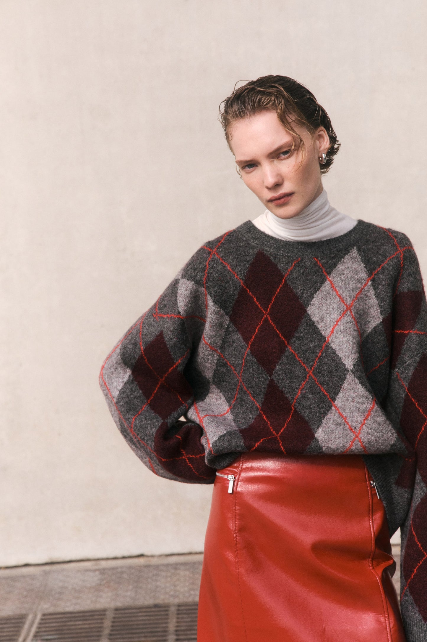Jacquard-knit jumper
