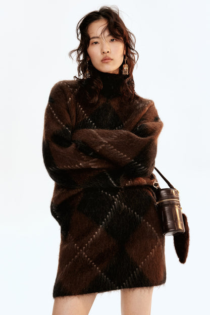 Mohair-blend turtleneck jumper