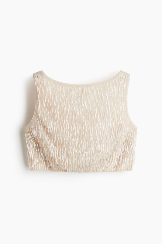 Embellished cropped top