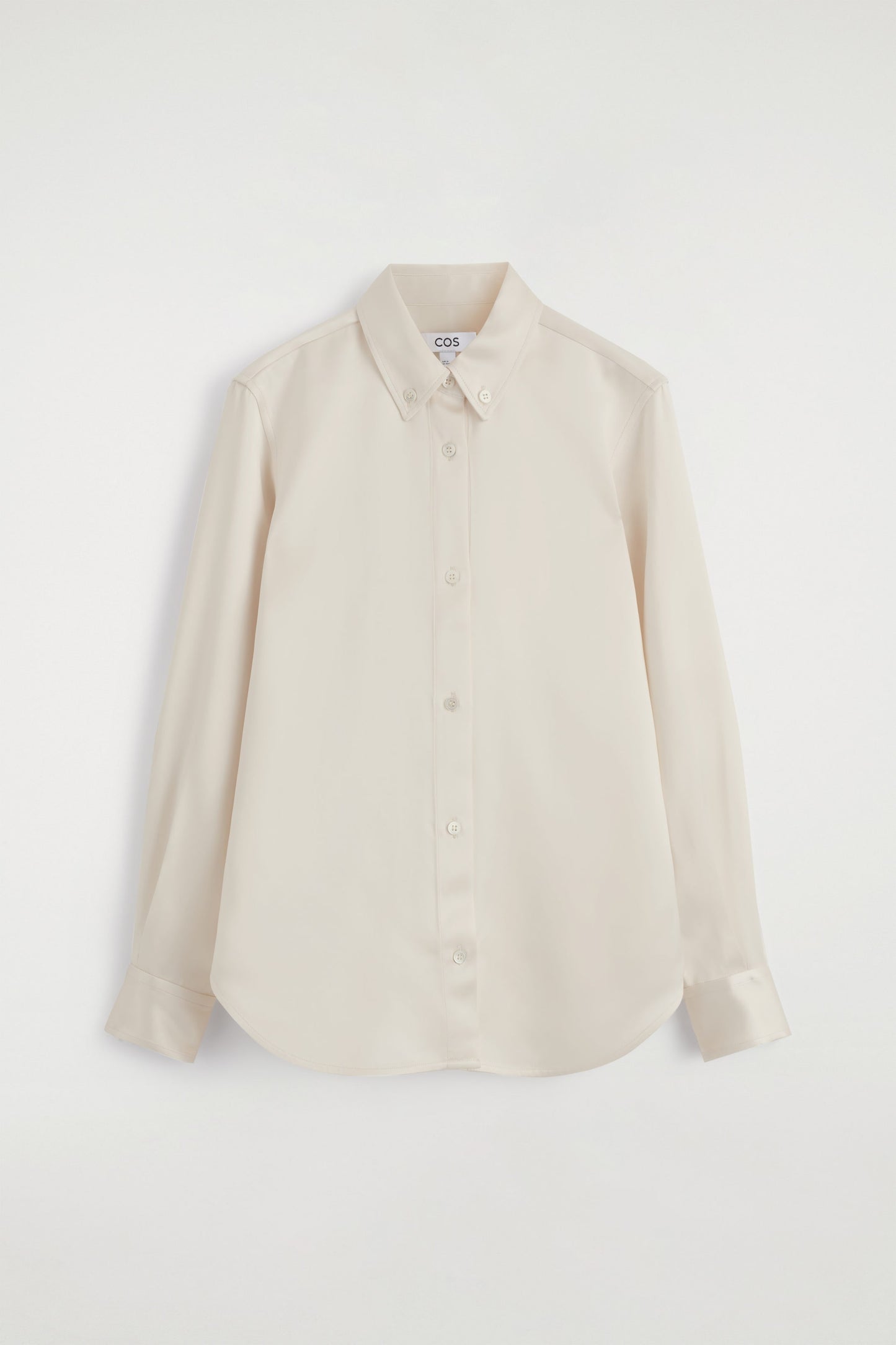 Button-Down Collar Satin Shirt