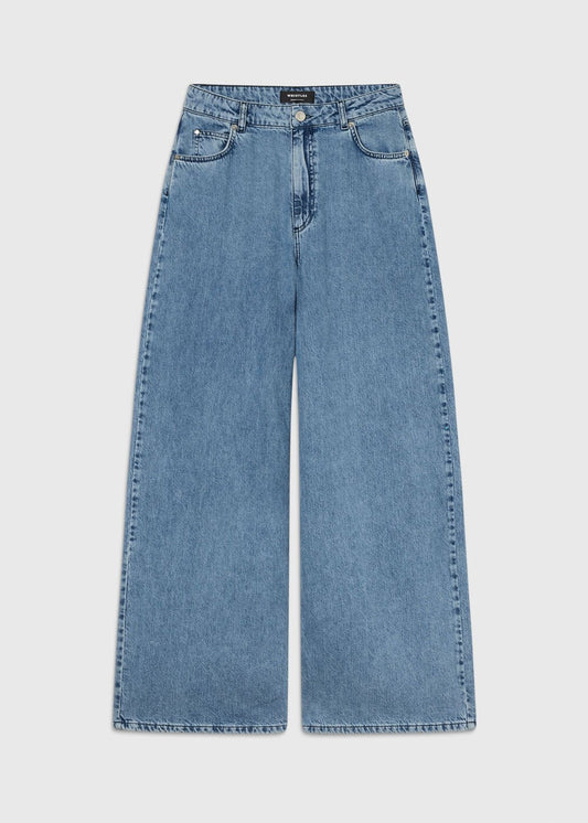 Light Wash Full Length Wide Leg Jean