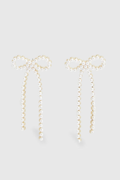 Pearl Bow Earrings