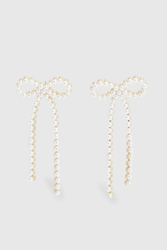 Pearl Bow Earrings